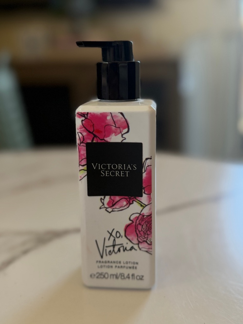 Victoria's Secret White Travel Container with Black Label